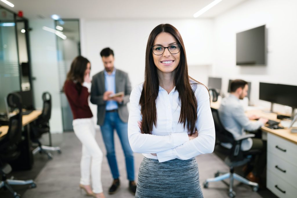 CEO of company in business offices