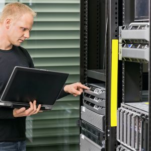 It consultant working with servers