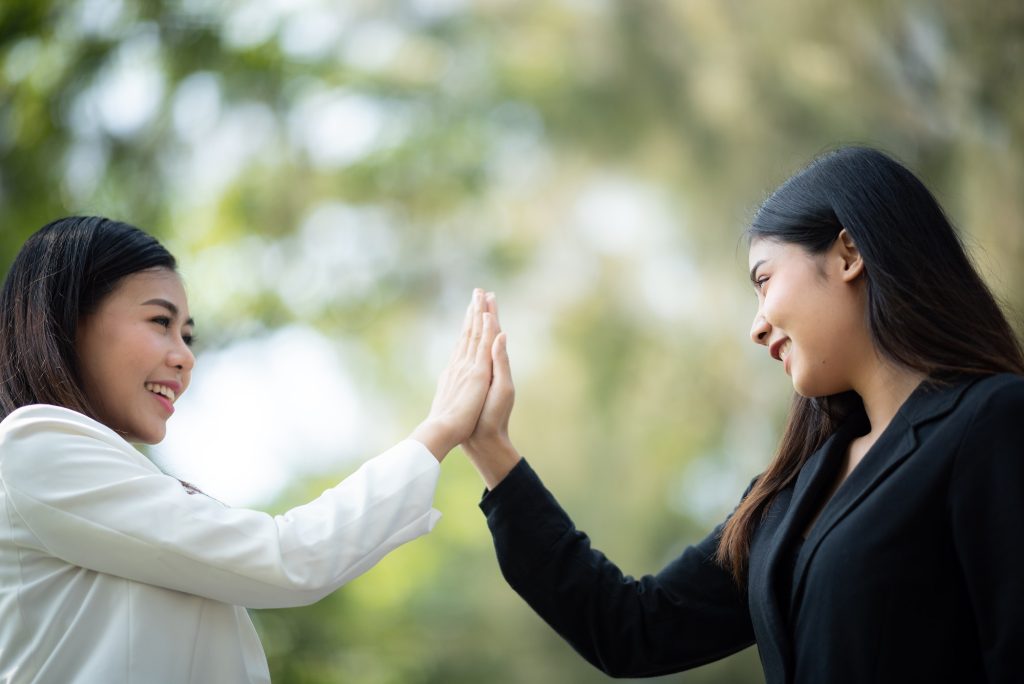 portrait of smart business women people in suit